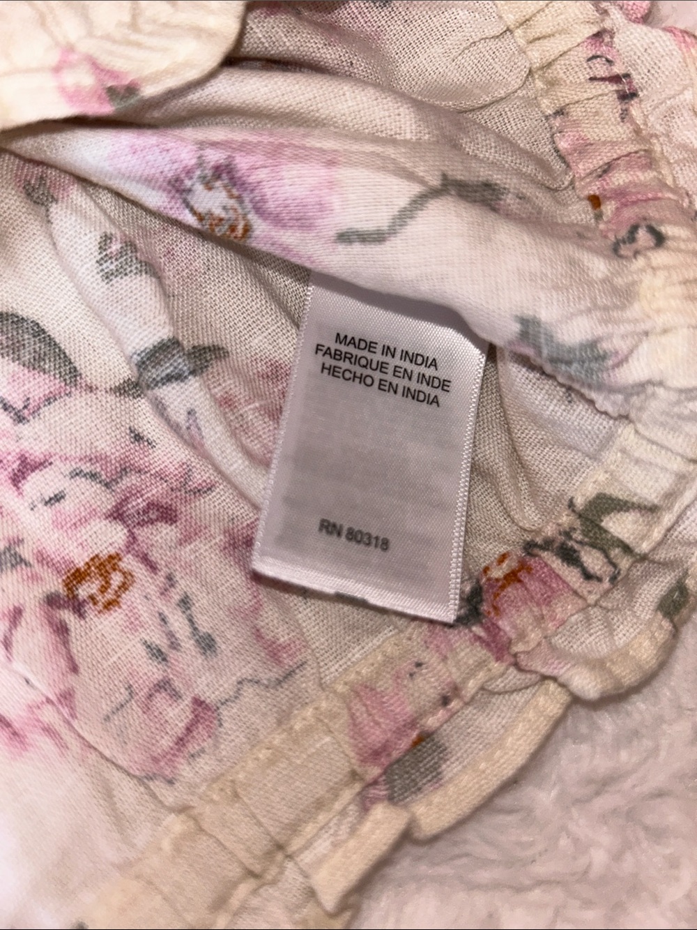 Lucky Brand Cream Floral Off-Shoulder Blossom Crop Top - Picture 9 of 12